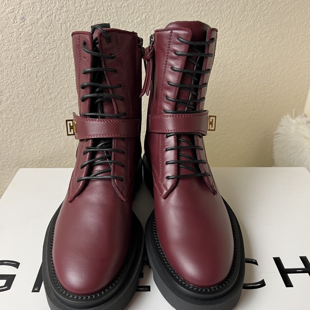 Givenchy Leather Combat Boots Size 36